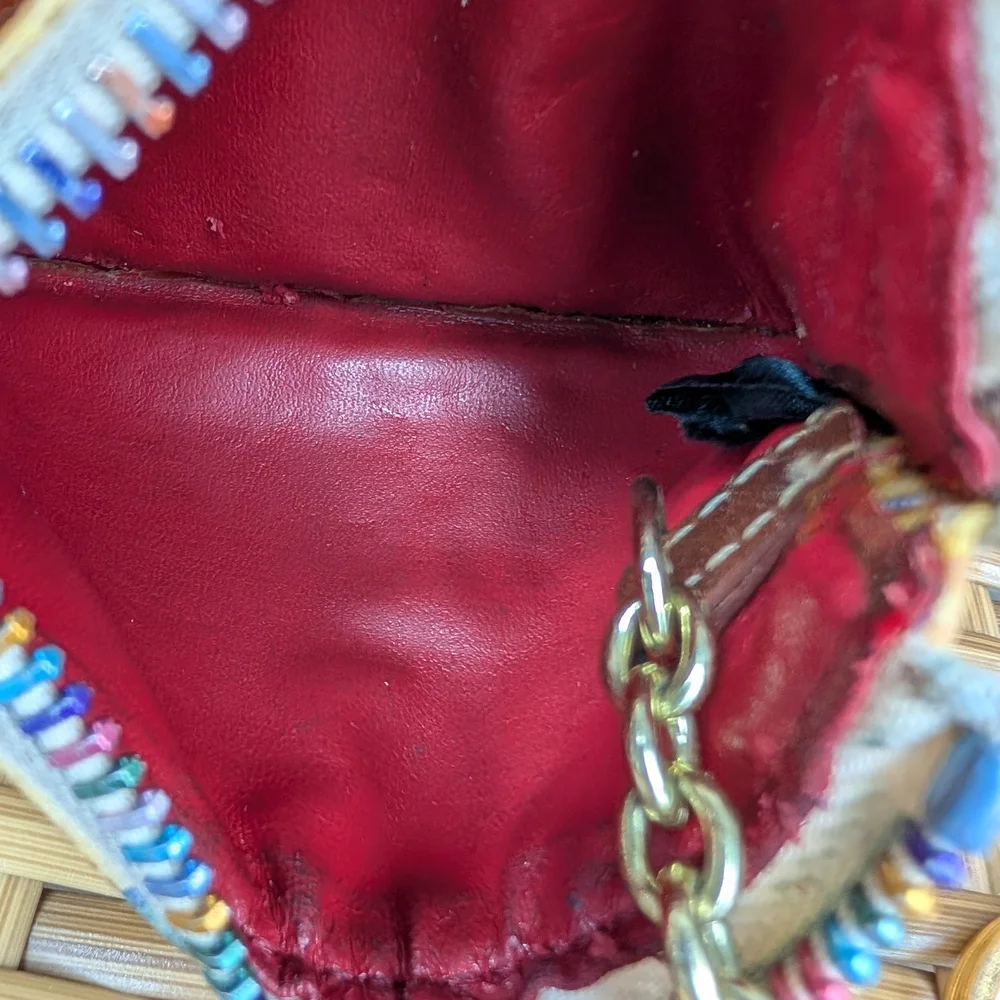 Dooney & Bourke Multicolor Graffiti Doodle Card Holder Coin Wallet Key Chain - Picture 11 of 15